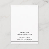 Minimalistische rand eenvoudige witte oorbellen ka visitekaartje (Achterkant)