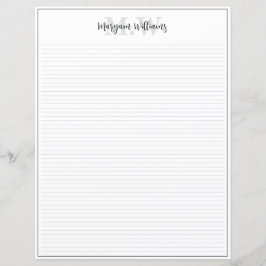 Minimalistische rand monogram briefpapier