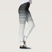 Minimalistische rasterlijnen in grijs en wit leggings (Rechts)