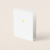 Minimalistische Real Gold Foil Heart Love Wenskaar Folie Kaarten (Voorkant)