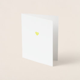 Minimalistische Real Gold Foil Heart Love Wenskaar Folie Kaarten