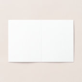 Minimalistische Real Gold Foil Heart Love Wenskaar Folie Kaarten (Binnen)