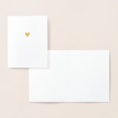 Minimalistische Real Gold Foil Heart Love Wenskaar Folie Kaarten (Display)