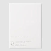 Minimalistische Real Vellum Overlay Black Wedding Vellum Uitnodigingen (Voorkant)