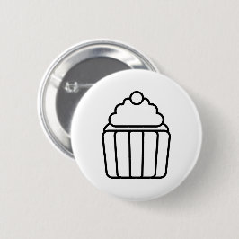 Minimalistische Rechthoekige Cupcake Knop Ronde Button 5,7 Cm