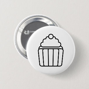 Minimalistische Rechthoekige Cupcake Knop Ronde Button 5,7 Cm