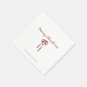 Minimalistische Red Bow Festival Servet (Hoek)