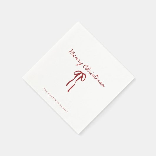 Minimalistische Red Bow Festival Servet (Hoek)