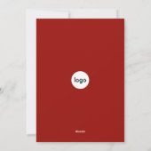 Minimalistische Red Business Feestdagenkaart (Achterkant)