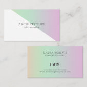 Minimalistische Red- en White Architecture-fotogra Visitekaartje (Voorkant / Achterkant)