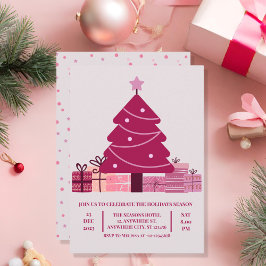 Minimalistische Red Merry feestelijke feestdag Kaart