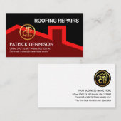 Minimalistische Red Roof Home Reparaties Visitekaartje (Voorkant / Achterkant)