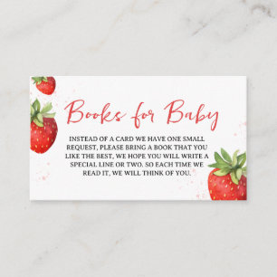 Minimalistische Red Strawberry Boeken voor Baby Informatiekaartje