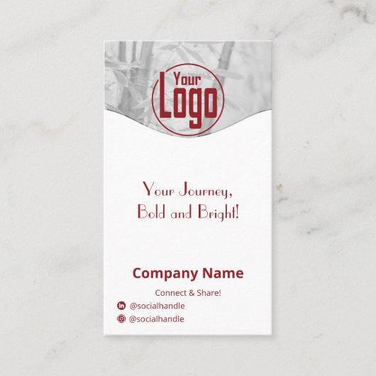 Minimalistische Red White Life Coach Company Visitekaartje (Voorkant)