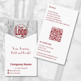 Minimalistische Red White Life Coach Company Visitekaartje