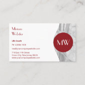 Minimalistische Red White Life Coach Persoonlijk Visitekaartje (Voorkant)