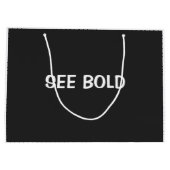 Minimalistische redactionele typografie groot cadeauzakje (Achterkant)
