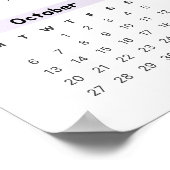 Minimalistische Regenboog 2025 Agenda Poster (Hoek)