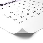 Minimalistische Regenboog 2026 Kalender Poster (Hoek)