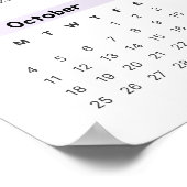 Minimalistische Regenboog 2026 Kalender Poster (Hoek)