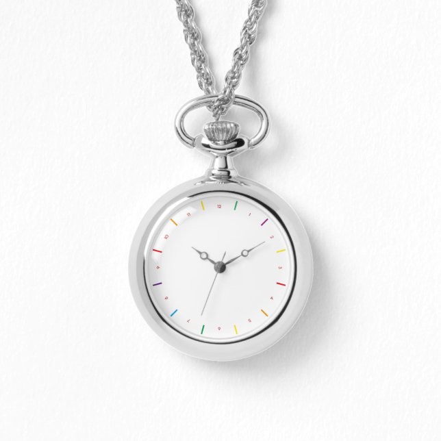 Minimalistische Regenboog Horloge (Voorkant)
