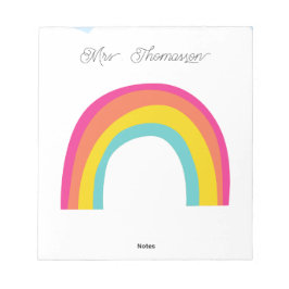 Minimalistische Regenboog Leraren Notitieblok