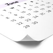 Minimalistische regenboogkalenderposter 2025 2026 poster (Hoek)