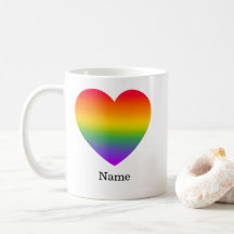 Minimalistische Regenbooglijn Hart - Schattige Kle