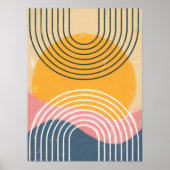 minimalistische regenboogzon I Poster (Voorkant)