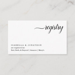 Minimalistische registratiekaart / Uitnodigingsbij Informatiekaartje