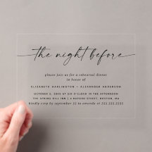 Minimalistische Rehearsal Dinner | Modern Transpar