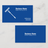 Minimalistische reiniging van witte en blauwe vens visitekaartje (Voorkant / Achterkant)