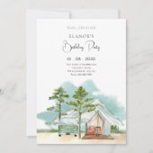 Minimalistische reis natuur verjaardag kaart (Voorkant)