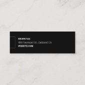 Minimalistische reisagent voor zwart en wit vliegt mini visitekaartje (Achterkant)