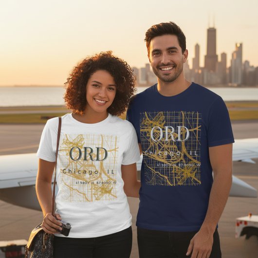Minimalistische Reisstad | ORD Luchthavencode Chic T-shirt