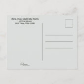 Minimalistische Rejoice Modern Text Foto Briefkaart (Achterkant)