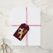 Minimalistische Rendier Cadeaulabel (Met Touw)