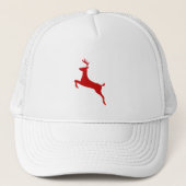 Minimalistische Rendier Kerst Trucker Hoed - Feest Pet (Voorkant)
