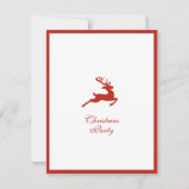 Minimalistische rendier Kerstfeest uitnodiging  (Voorkant)