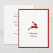 Minimalistische rendier Kerstfeest uitnodiging  (Voorkant / Achterkant)