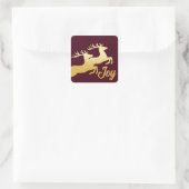 Minimalistische Rendier Vierkante Sticker (Tas)