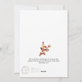 Minimalistische rendieren kerstvakantie Kaart (Achterkant)