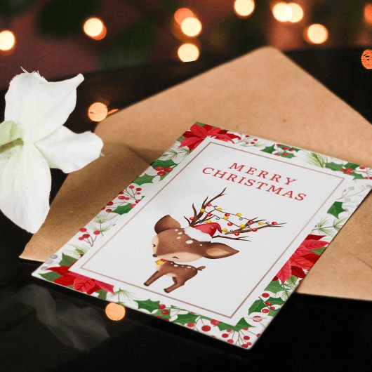 Minimalistische rendieren kerstvakantie Kaart