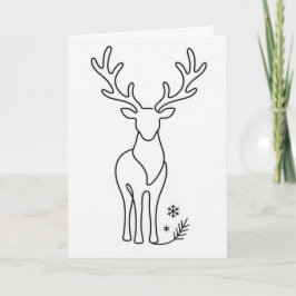 Minimalistische rendierlijn‑kunst • Scandinavisch� Kaart