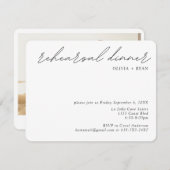 Minimalistische repetitie diner bruiloft behuizing informatiekaartje (Voorkant / Achterkant)