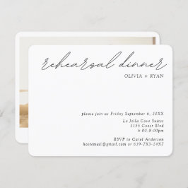 Minimalistische repetitie diner bruiloft behuizing informatiekaartje