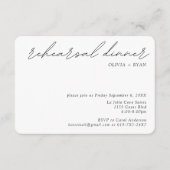 Minimalistische repetitie diner kleine behuizing K Informatiekaartje (Voorkant)