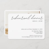 Minimalistische repetitie diner kleine behuizing K Informatiekaartje (Voorkant / Achterkant)