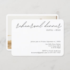 Minimalistische repetitie diner kleine behuizing K Informatiekaartje