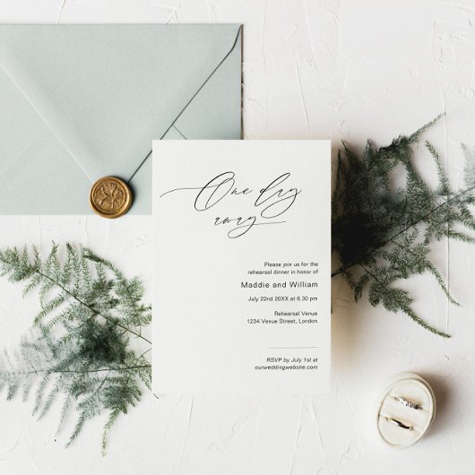 Minimalistische repetitie diner uitnodiging met sc